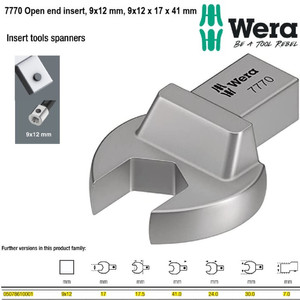 [05078610001] Insert Tools 9 x 12 mm x 17 x 41 mm Wera 05078610001 Insert Tools Spanners