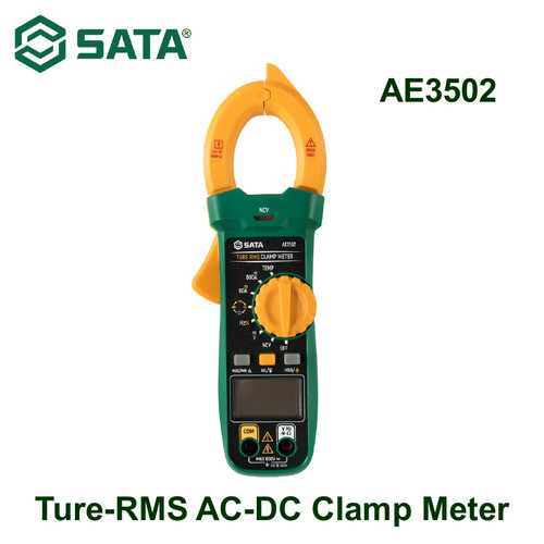 [AE3502] MultiTester Alat Pengukur Arus Listrik Jepit AE3502 Sata Tools Ture-RMS AC-DC Clamp Meter