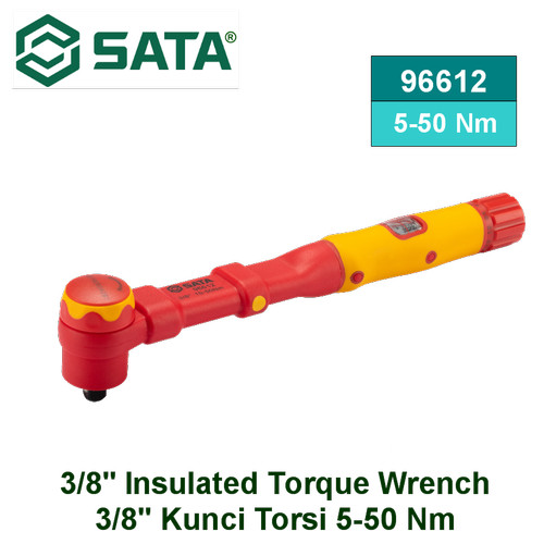 [96612] Kunci Torsi Listrik 3/8" 5-50 Nm 96612 Insulated Torque Wrench Sata Tools