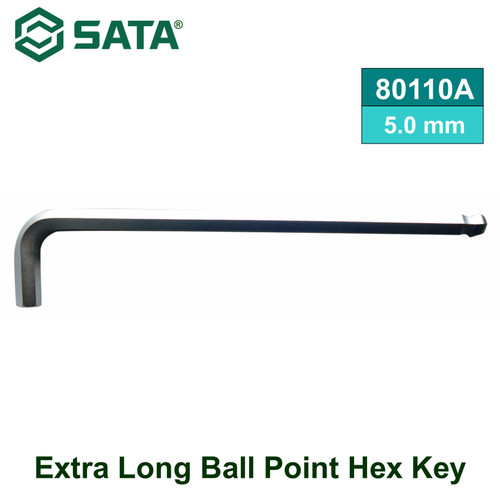 [80110A] Kunci L 5.0 mm 80110A Sata Tools Extra Long Ball Point Hex Key Metric