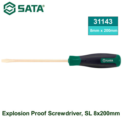 [31143] Obeng Minus Anti Api 31143 Explosion Proof Screwdriver, SL 8x200mm Sata Tools