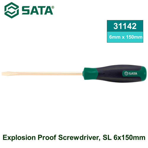[31142] Obeng Minus Anti Api 31142 Explosion Proof Screwdriver, SL 6x150mm Sata Tools