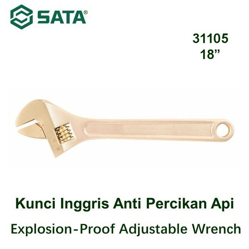 [31105] Kunci Inggris Anti Api 31105 18" Explosion-Proof Adj Wrench Sata Tools