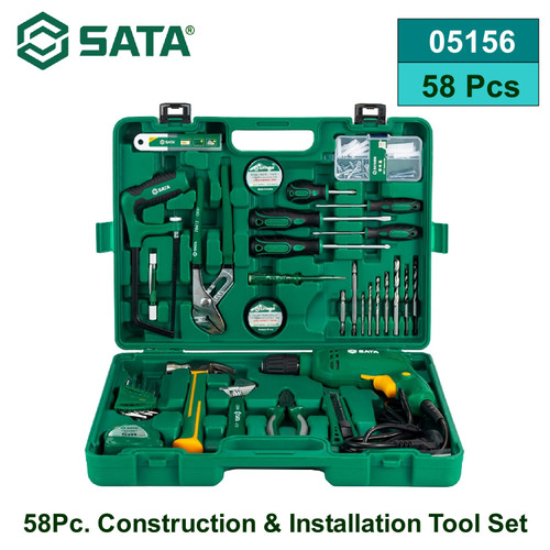 [5156] Tool Kit Set Sata 05156 - 58 Pcs Construction & Installation Tool Set Sata Tools