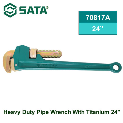 [70817A] Kunci Pipa 24 Inch Sata 70817A Heavy Duty Pipe Wrench With Titanium 24" Sata Tools