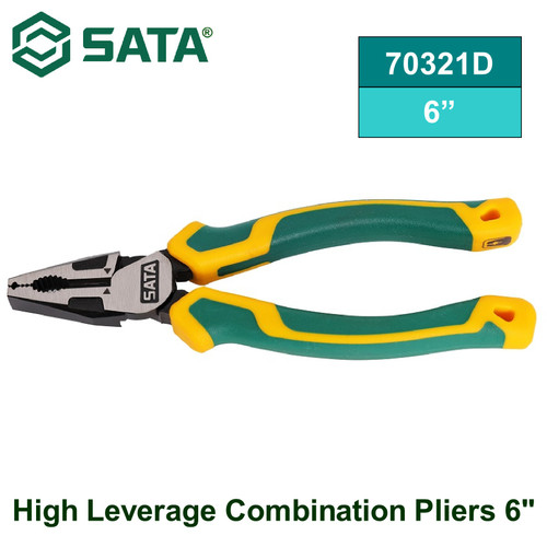 [70321D] Tang Kombinasi 6" Sata 70321D High Leverage Combination Pliers 6" Sata Tools