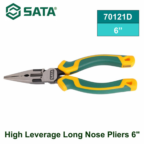 [70121D] Tang Lancip 6" Sata 70121D High Leverage Long Nose Pliers 6" Sata Tools