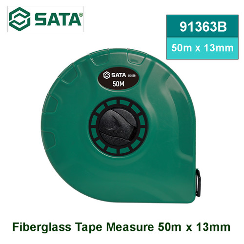 [91363B] Meteran 50 Meter x 13 mm Sata 91363B Fiberglass Tape Measure 50m x 13mm Sata Tools