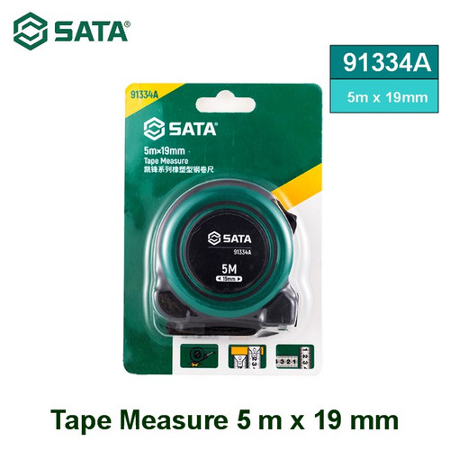 [91334A] Meteran 5 Meter x 19 mm Sata 91334A Tape Measure 5m x 19mm Sata Tools