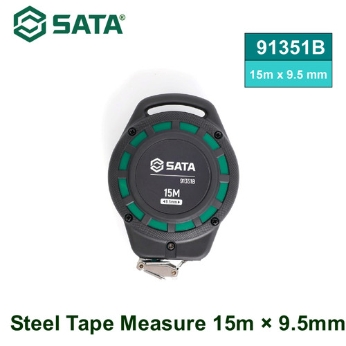 [91351B] Meteran 15 Meter x 9.5 mm Sata 91351B Steel Tape Measure 15m × 9.5mm Sata Tools