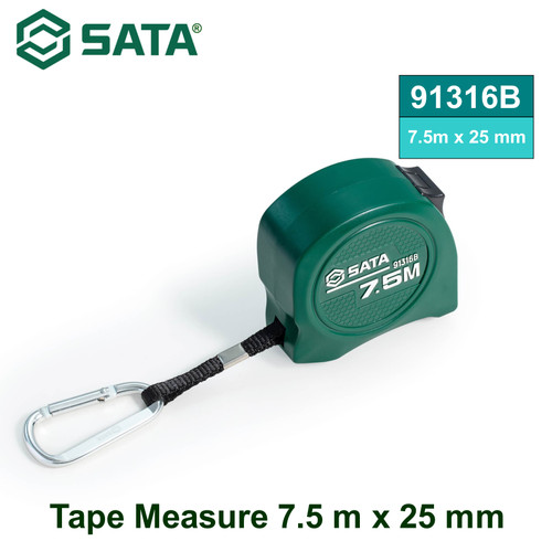 [91316B] Meteran 7.5 Meter x 25 mm Standar Japan Sata 91316B JIS 1 Tape Measure 7.5m x 25mm Sata Tools