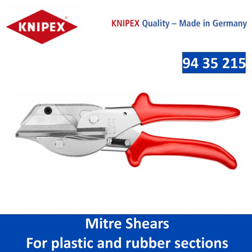 [9435215] Gunting Plastik dan Karet 94 35 215 KNIPEX Mitre Shears For plastic and rubber sections