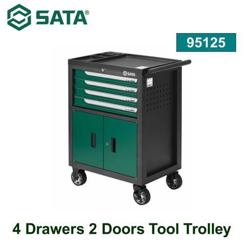 [95125] Troli Kunci Perkakas 4 laci 2 pintu 95125 Sata Tools 4 Drawers 2 Doors Tool Trolley