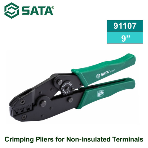 [91107] Tang Crimping 9" 91107 Sata Tools Crimping Pliers for Non-insulated Terminals 9"