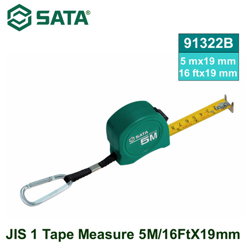 [91322B] Meteran 5 m x 19 mm 91322B Sata Tools JIS 1 Tape Measure 5M/16FtX19mm