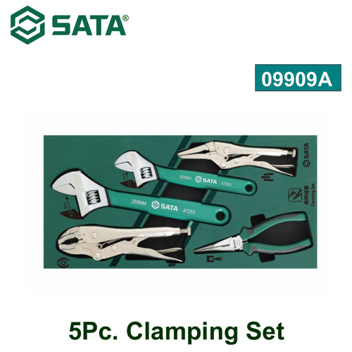 Tang Jepit Buaya, Tang Jepit Las, Tang Lancip 6", Kunci Inggris 6" & 8" 5 buah  09909A 5Pc. Clamping Set