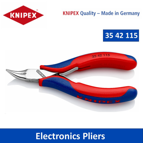 [3542115] Tang Lancip Bengkok Elektronik Knipex 35 42 115 Electronics Pliers With box joint
