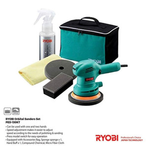 Mesin Poles Mobil & Amplas Kayu PED-130KT Kyocera Ryobi Sander Polisher Kit