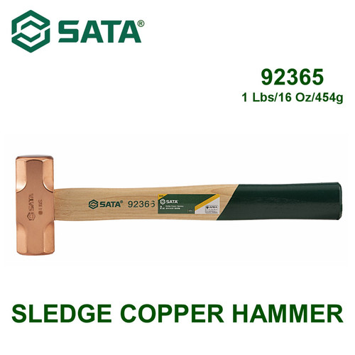 [92365] Palu Tembaga 92365 Sledge Copper Hammer 1Lbs/16 Oz/454 g Sata Tools