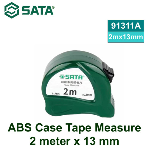 [91311A] Meteran 2 meter  x 13 mm 91311A Abs Case Tape Measure 2 m x 13 mm Sata Tools