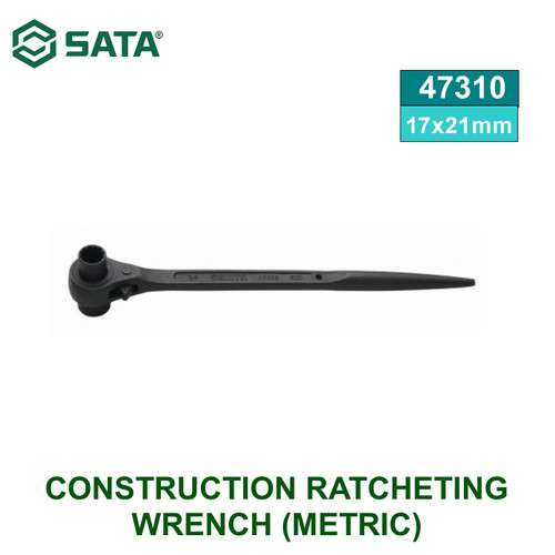 [47310] Kunci Pas Ratcheting Konstruksi 47310 Construction Ratcheting Wrench 17 x 21 mm Sata Tools