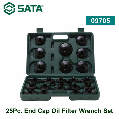 [9705] Kunci Pas Filter Oli Tutup Ujung 09705 25 Pcs End Cap Oil Filter Wrench Set Sata Tools