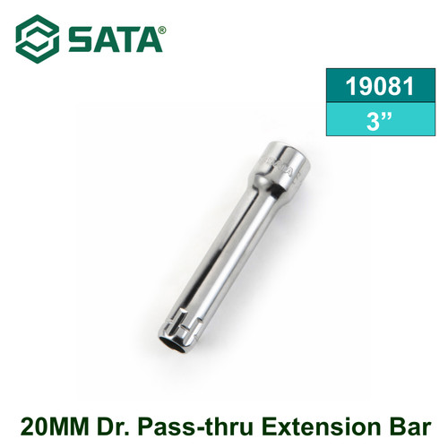 [19081] Sambungan Kunci Sok 20 mm Panjang 75 mm 19081 Dr. Pass-thru Extension Bar 3" Sata Tools