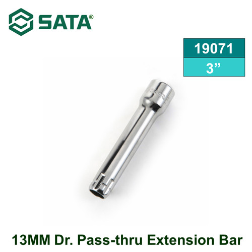 [19071] Sambungan Kunci Sok 13 mm Panjang 75 mm 19071 Dr. Pass-thru Extension Bar 3" Sata Tools