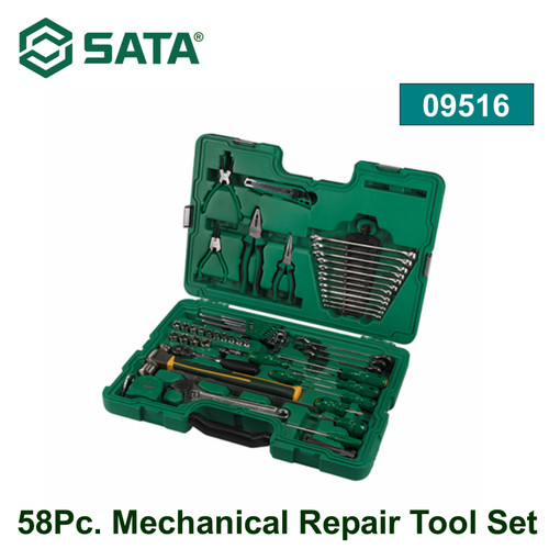 [9516] Kunci Toolkit 58 Pcs 09516 Mechanical Repair Tool Set Sata Tools