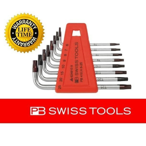Kunci L Bintang Set 8 pc PB 410.H 6-25 Black Torx L-Key PB Swiss Tools