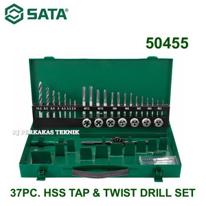 [50455] Mata Bor Tap Set 50455 - 37 Pc. Hss Tap & Twist Drill Set Sata Tools