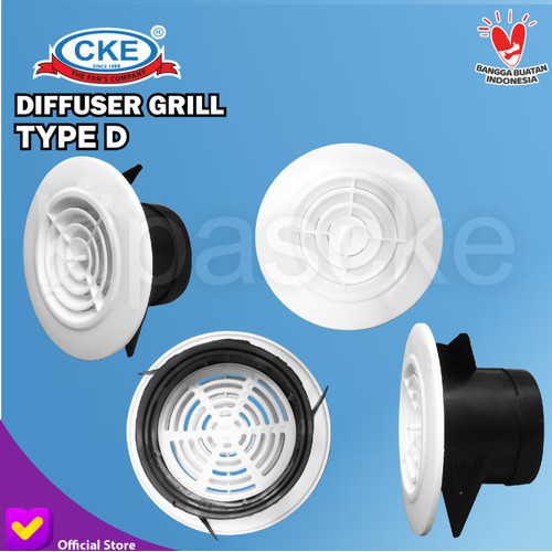 [EZM.0100362] 8 Inch Grill Penutup Inline Duct Booster Fan Plastik ABS Ceiling Grill