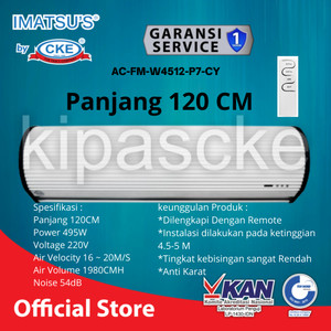 [EZM.0102055] Air Curtain 120 Cm / 1.2 meter Super Strong Dengan Remote Tirai Udara