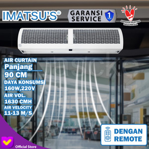 [EZM.0102021] Air Curtain 90 cm Low Watt Remote Air Door Tirai Udara Garansi Resmi