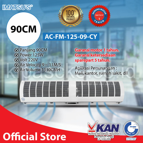 [EZM.0102049] Air Curtain Blower Imatsu AC-FM-125-09-CY Pintu Masuk Hotel Kantor