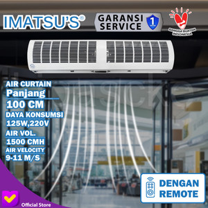 [EZM.0102050] Air Curtain Imatsu AC-FM-125-10-CY 1 Meter Air Door Tirai Udara