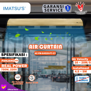 [EZM.0101737] AIR CURTAIN IMATSU AC-FM-G4520-P7-CY 200CM KIPAS ANGIN PINTU MASUK