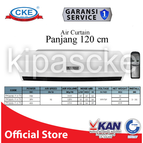 [EZM.0102060] Air Curtain Tirai Udara 120 cm Dengan Remote Garansi 1 Tahun