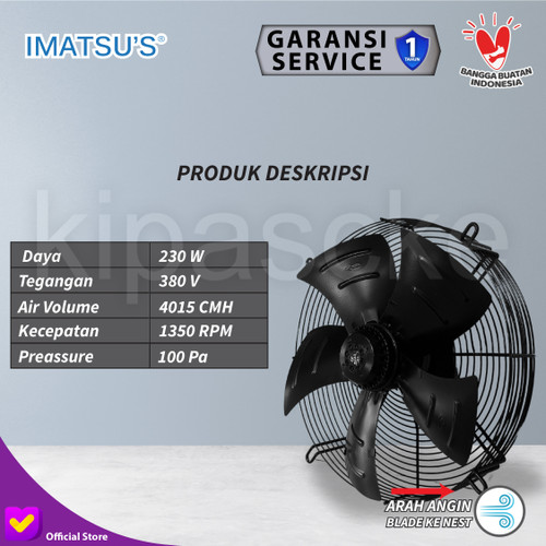 [EZM.0100129] Axial Fan 16 Inch Fan Condensor Kipas Chiller Condenser 16" 220V / 380V Cooling Fan
