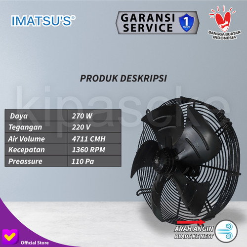 [EZM.0100128] Axial Fan 18 Inch Fan Condensor Kipas Chiller Condenser 18" 220V / 380V Cooling Fan