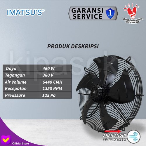[EZM.0100127] Axial Fan 20 Inch Fan Condensor Kipas Chiller Condenser 20" 220V / 380V Cooling Fan