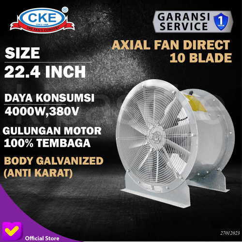 [EZM.0100762] AXIAL FAN CKE AFD-560GLV/10/4/2-HJ 22.4 INCH 380V BLOWER GEDUNG
