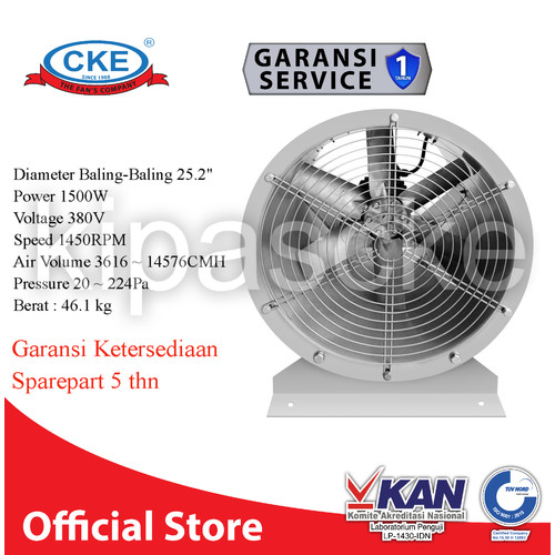 [EZM.0101857] Axial Fan Direct 25.2 Inch 1.5KW 3 PHASE 1450RPM Kipas Axial Fan