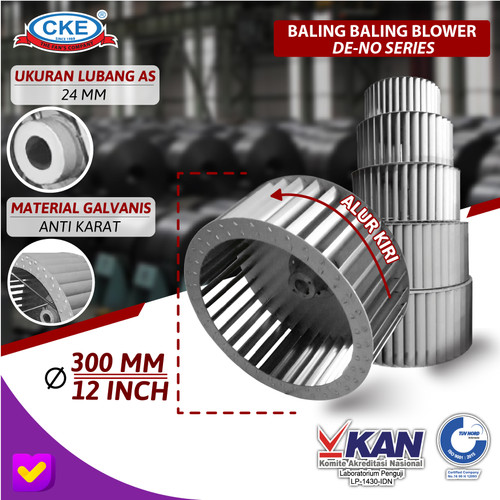 [EZM.0101801] Blade Blower 12 Inch Baling Centrifugal Blower DE-300 Kiri Galvanis