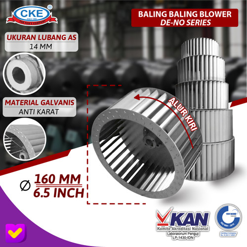[EZM.0101595] Blade Blower 6.5" Baling Blower Centrifugal Impeller Fan Sirocco Kiri