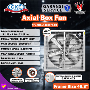[EZM.0101060] Blower Kandang Ayam/Gudang Industri Box Fan 44 Inch 3 Phase