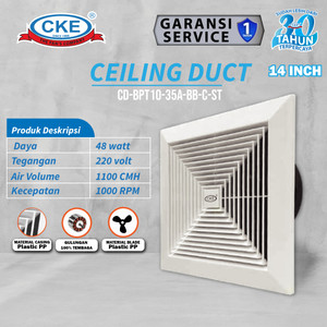 [EZM.0100643] Ceiling Duct Imatsu CD-BPT10-35A-BB-C-ST 14 Inch 220V Toilet Dapur
