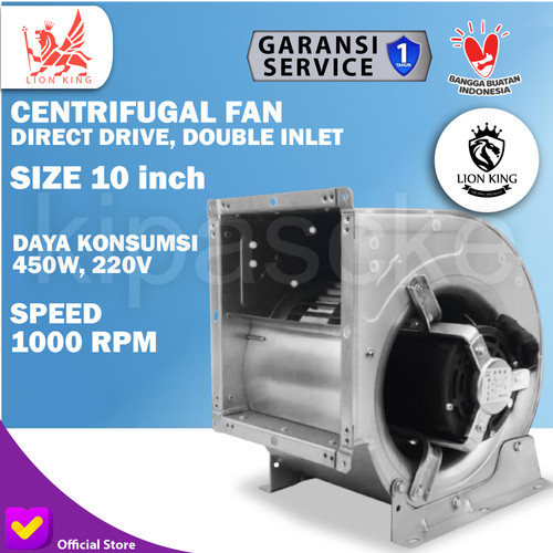 [EZM.0101607] Centrifugal Blower AHU 10" 450W Bare Fan Centrifugal Double Inlet