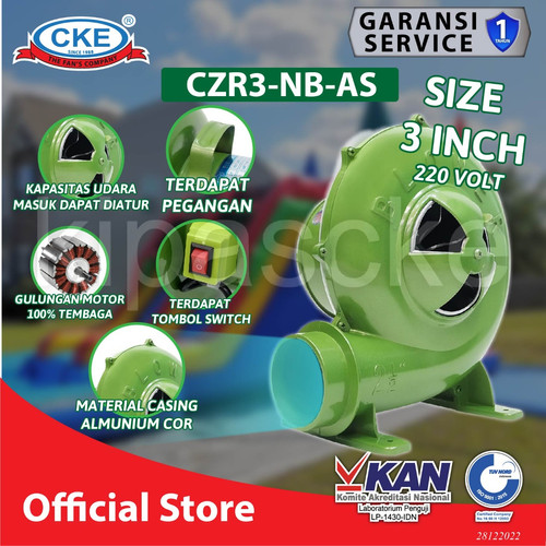 [EZM.0101692] Centrifugal CKE 3 Inch CZR3-NB-AS 220V Blower Keong Fan Hisap Udara