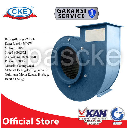 [EZM.0100982] Centrifugal Fan Centrifugal Blower 22" Blower Keong Penghisap Udara